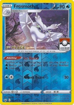 Frosmoth - 064/202 (League Challenge) [1st Place] (64) [League & Championship Cards] Reverse Holofoil
