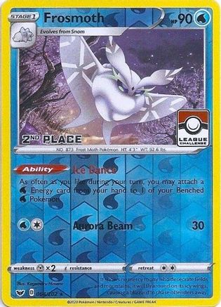 Frosmoth - 064/202 (League Challenge) [2nd Place] (64) [League & Championship Cards] Reverse Holofoil