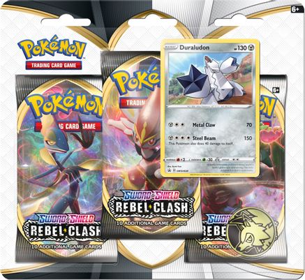 Pokemon Rebel Clash 3 Pack Blister [Duraludon]