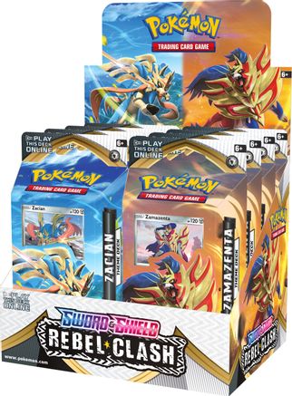 Pokemon Rebel Clash Theme Deck Display