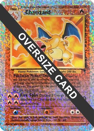 Charizard - S1/S4 (Box Topper) (S1) [Jumbo Cards] Reverse Holofoil