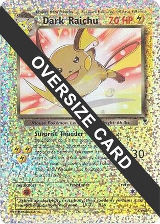 Dark Raichu - S3/S4 (Box Topper) (S3) [Jumbo Cards] Reverse Holofoil