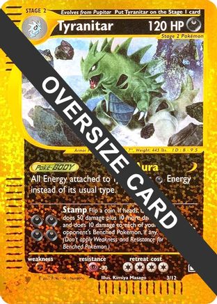 Tyranitar - 3/12 (3) [Jumbo Cards] Reverse Holofoil