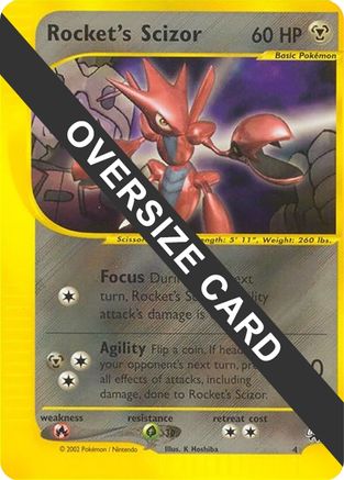 Rocket's Scizor - 4 (4) [Jumbo Cards] Holofoil