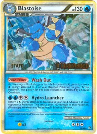 Blastoise - 13/95 (Prerelease) [Staff] (13) [HGSS Promos] Holofoil