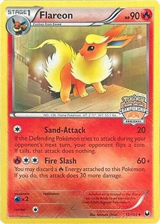 Flareon - 12/108 (Regional Championships) (12) [League & Championship Cards] Reverse Holofoil