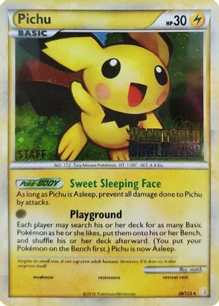 Pichu - 28/123 (Prerelease) [Staff] (28) [Nintendo Promos] Holofoil