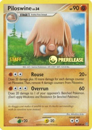 Piloswine - 46/100 (Prerelease) [Staff] (46) [Nintendo Promos]