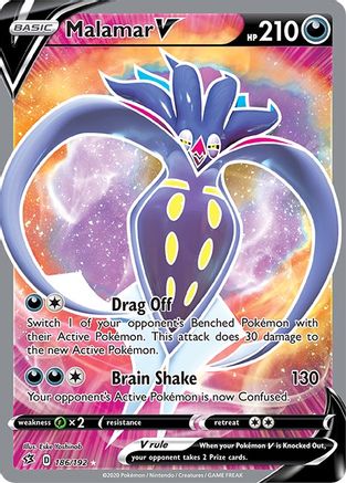 Malamar V (Full Art) (186) [SWSH02: Rebel Clash] Holofoil
