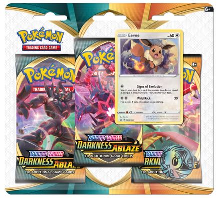Pokemon Darkness Ablaze 3 Pack Blister [Eevee]