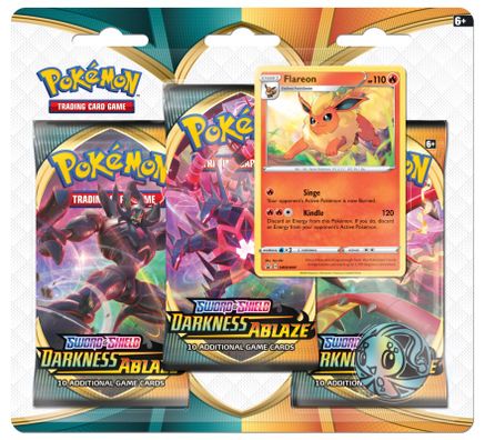 Pokemon Darkness Ablaze 3 Pack Blister [Flareon]