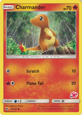 Charmander - 18/147 (#42 Charizard Stamped) (18) [Battle Academy]