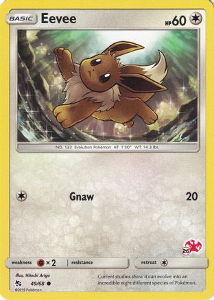 Eevee - 49/68 (#26 Charizard Stamped) (49) [Battle Academy]