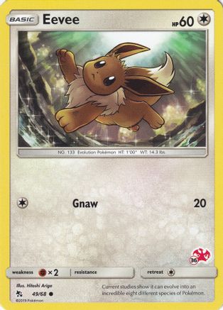 Eevee - 49/68 (#36 Charizard Stamped) (49) [Battle Academy]