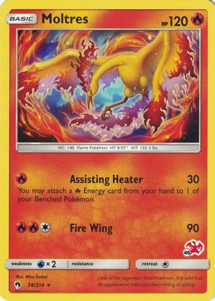 Moltres - 38/214 (#46 Charizard Stamped) (38) [Battle Academy]