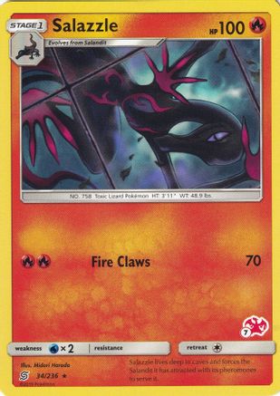 Salazzle - 34/236 (#7 Charizard Stamped) (34) [Battle Academy]