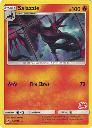 Salazzle - 34/236 (#23 Charizard Stamped) (34) [Battle Academy]