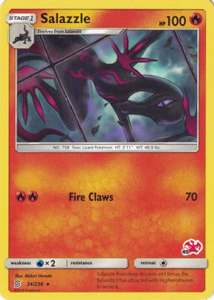 Salazzle - 34/236 (#49 Charizard Stamped) (34) [Battle Academy]