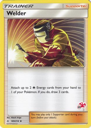 Welder - 189/214 (#25 Charizard Stamped) (189) [Battle Academy]