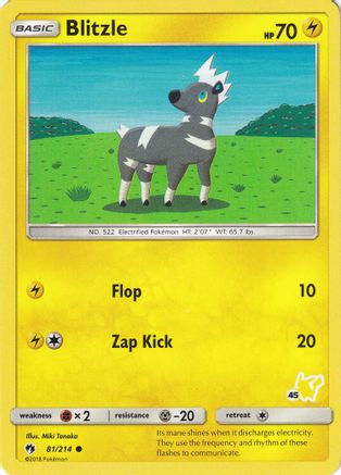 Blitzle - 81/214 (#45 Pikachu Stamped) (81) [Battle Academy]