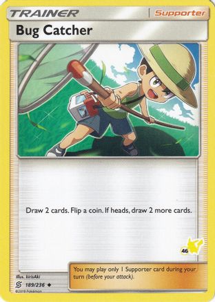 Bug Catcher - 189/236 (#46 Pikachu Stamped) (189) [Battle Academy]