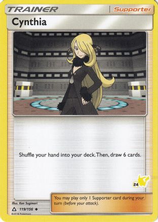Cynthia - 119/156 (#24 Pikachu Stamped) (119) [Battle Academy]