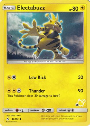Electabuzz - 43/156 (#58 Pikachu Stamped) (43) [Battle Academy]