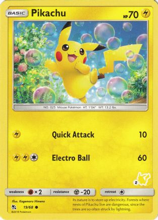 Pikachu - 19/68 (#2 Pikachu Stamped) (19) [Battle Academy]