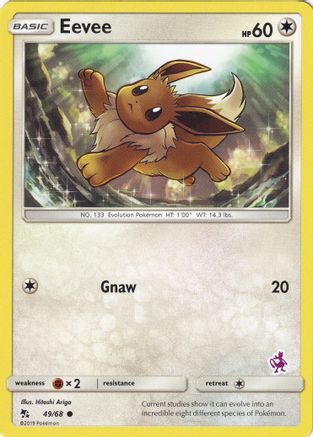 Eevee - 49/68 (Mewtwo Stamped) (49) [Battle Academy]