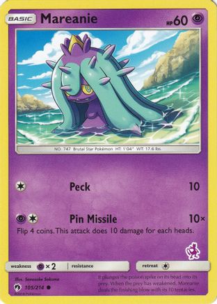 Mareanie - 105/214 (Mewtwo Stamped) (105) [Battle Academy]