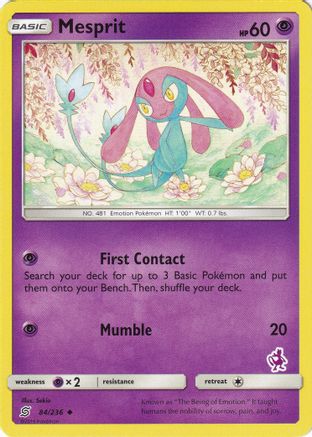 Mesprit - 84/236 (Mewtwo Stamped) (84) [Battle Academy]