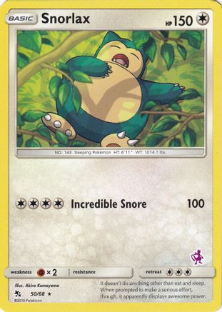 Snorlax - 50/68 (Mewtwo Stamped) (50) [Battle Academy]