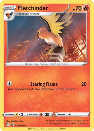 Fletchinder (31) [SWSH03: Darkness Ablaze] Reverse Holofoil