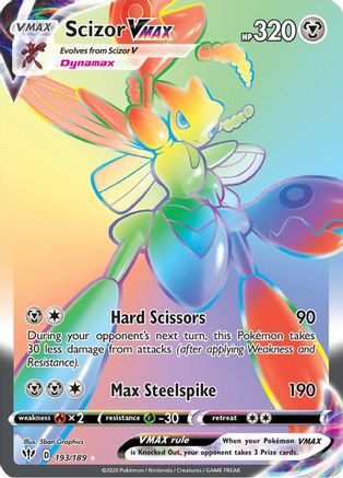Scizor VMAX (Secret) (193) [SWSH03: Darkness Ablaze] Holofoil
