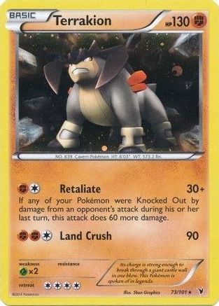 Terrakion - 73/101 (Cosmos Holo) (73) [Blister Exclusives] Holofoil