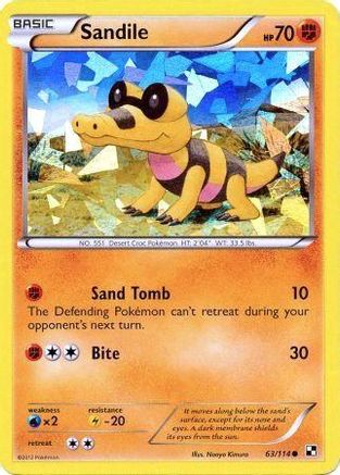 Sandile - 63/114 (Cracked Ice Holo) (63) [Miscellaneous Cards & Products] Holofoil