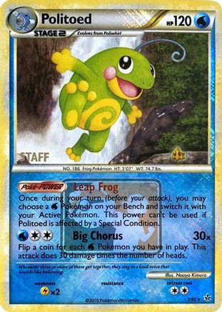 Politoed - 7/95 (League Promo) [Staff] (7) [League & Championship Cards] Reverse Holofoil