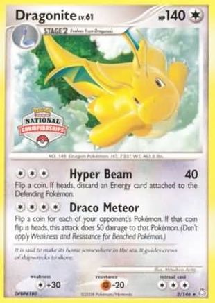 Dragonite - 2/146 (National Championships) (2) [League & Championship Cards]