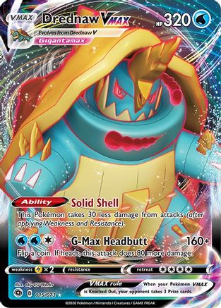 Drednaw VMAX (15) [Champion's Path] Holofoil