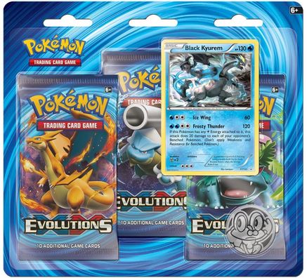 Pokemon XY - Evolutions 3 Pack Blister [Black Kyurem]