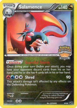 Salamence - 8/20 (Regional Championships) [Staff] () [League & Championship Cards] Reverse Holofoil