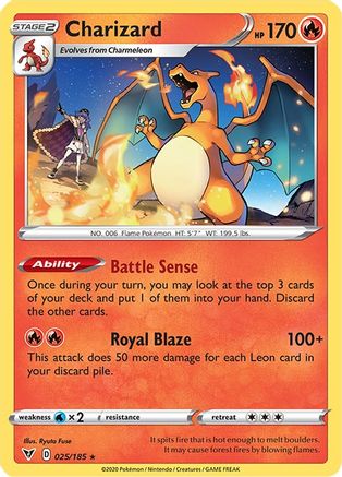 Charizard - 25/185 (Cracked Ice Holo) (25) [Deck Exclusives] Holofoil