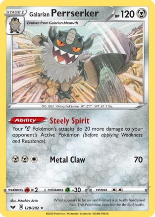 Galarian Perrserker 128/202 (SWSH Base Set) (128) [Deck Exclusives]