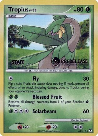 Tropius - 52/111 (Prerelease) [Staff] (52) [Nintendo Promos]