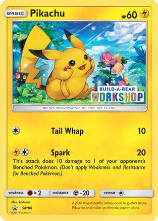 Pikachu - SM86 (Build-A-Bear Workshop Exclusive) (SM86) [Miscellaneous Cards & Products]