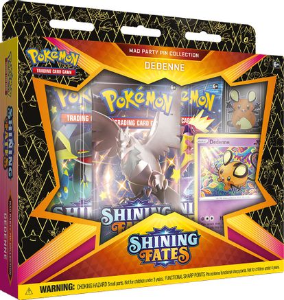 Pokemon Shining Fates Mad Party Pin Collection [Dedenne]