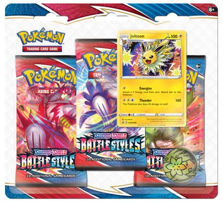 Pokemon Battle Styles 3 Pack Blister [Jolteon]