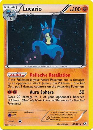 Lucario - 80/113 (Cosmos Holo) (80) [Miscellaneous Cards & Products] Holofoil