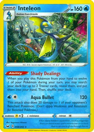 Inteleon - 058/202 (Cosmos Holo) (58) [Miscellaneous Cards & Products] Holofoil