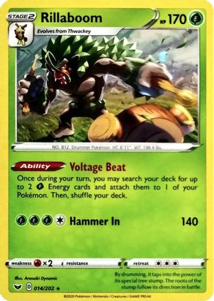 Rillaboom - 014/202 (Cosmos Holo) (14) [Miscellaneous Cards & Products] Holofoil